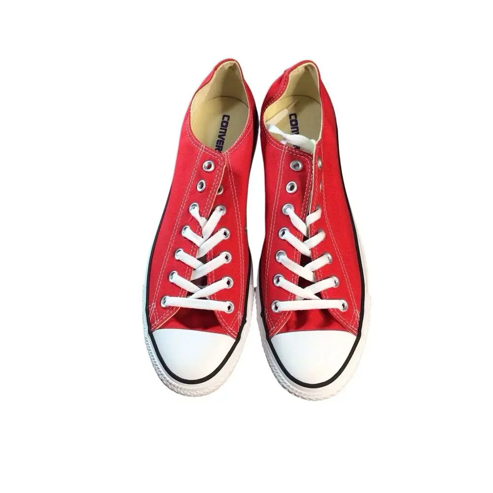 CONVERSE Chuck Taylor All Star Low Tops OX Red Unisex Mens Sz 11.5 Wo's Sz 13.5 - Picture 1 of 6